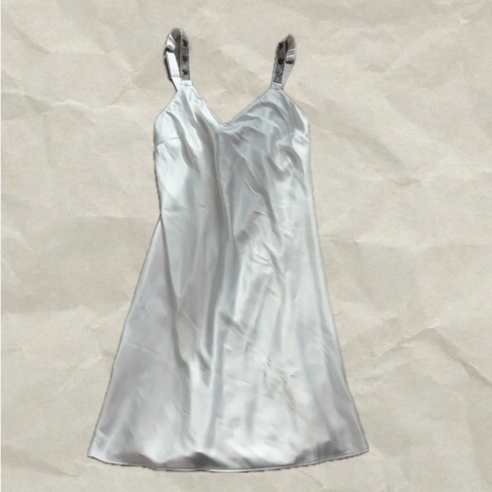 Victoria's Secret Silver Satin slip dress - Picture 1 of 2